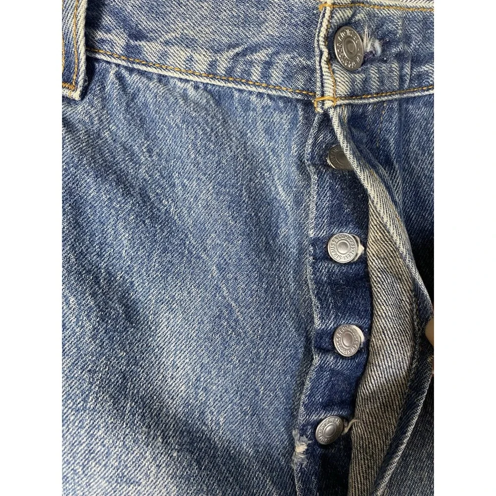 Vintage Levis 501xx Button Fly Jeans Mens 38x29 Blue Straight Made in USA 90s